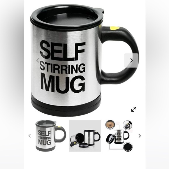 2/$25💙Brand New Automatic Self-Stirring Coffee Mug +a bonus hourglass timer - Picture 2 of 12